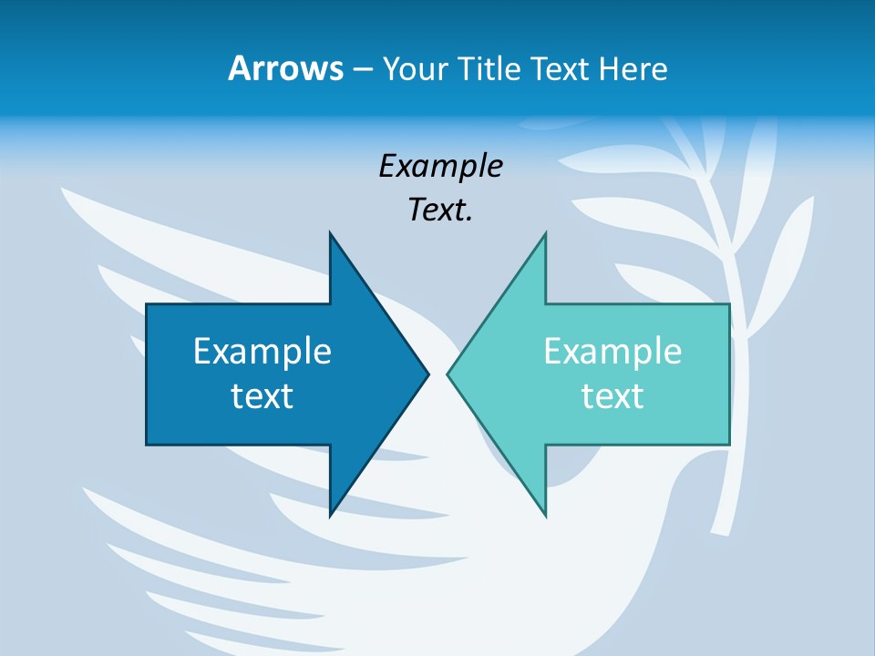 The Dove Of Peace Carries An Olive Branch PowerPoint Template