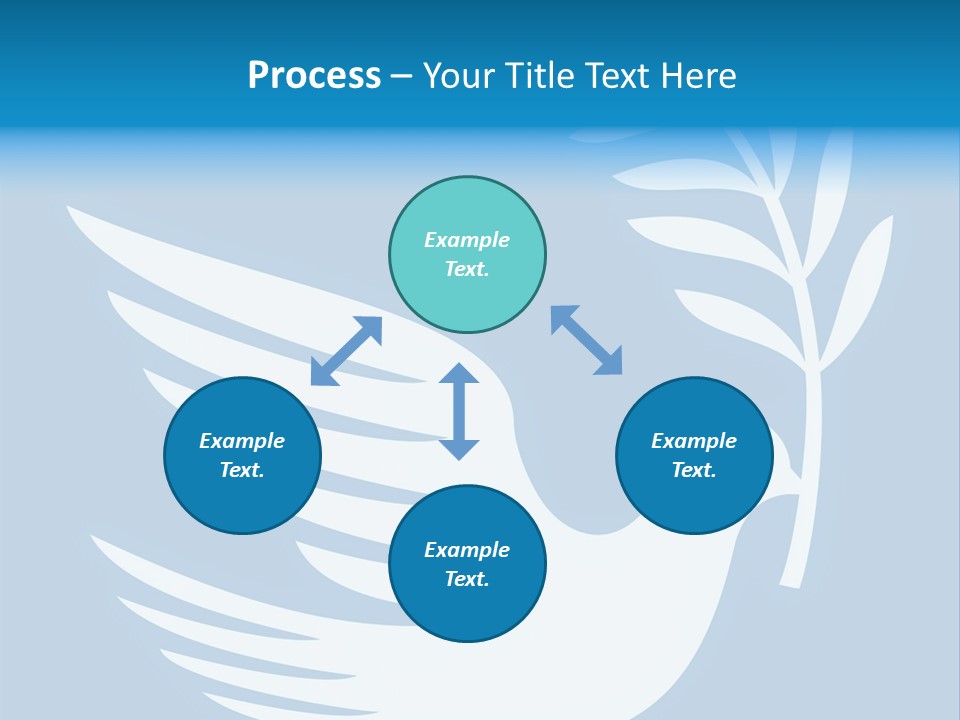 The Dove Of Peace Carries An Olive Branch PowerPoint Template