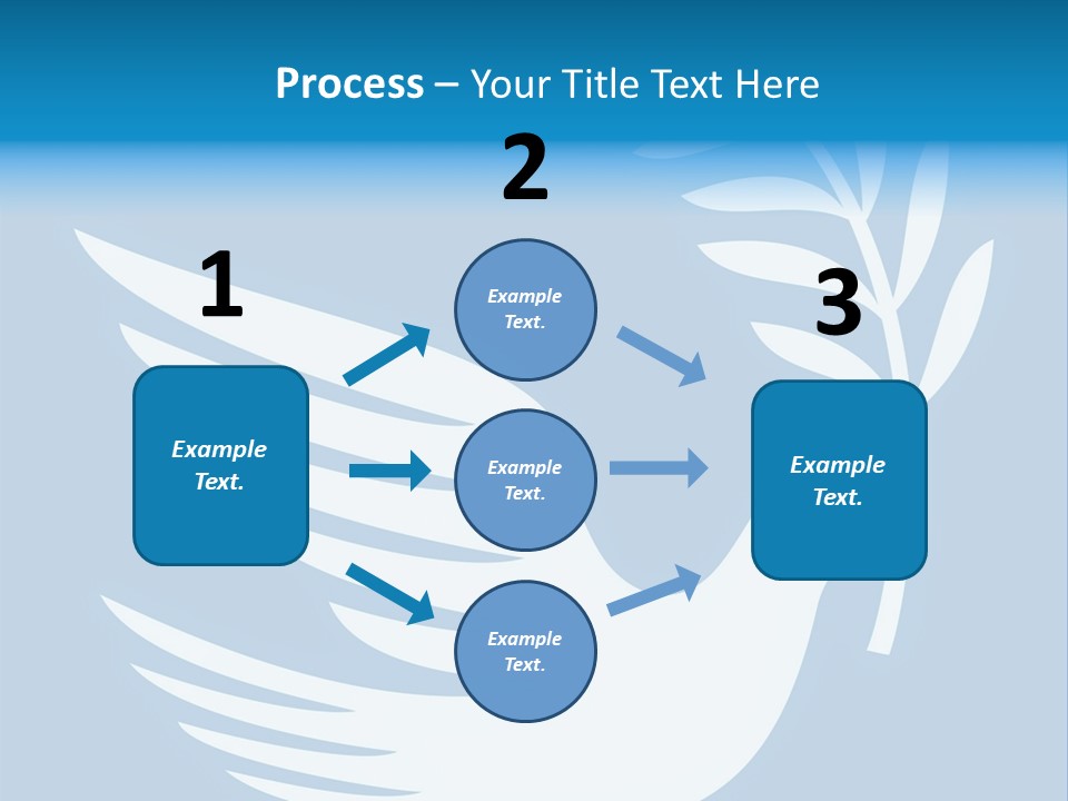 The Dove Of Peace Carries An Olive Branch PowerPoint Template