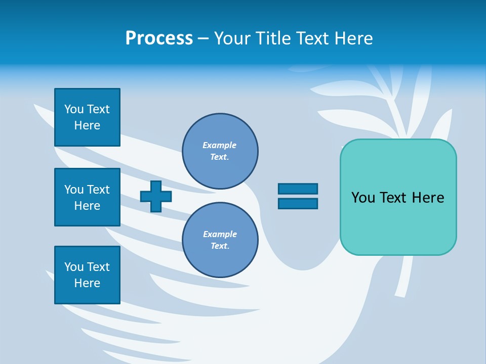 The Dove Of Peace Carries An Olive Branch PowerPoint Template
