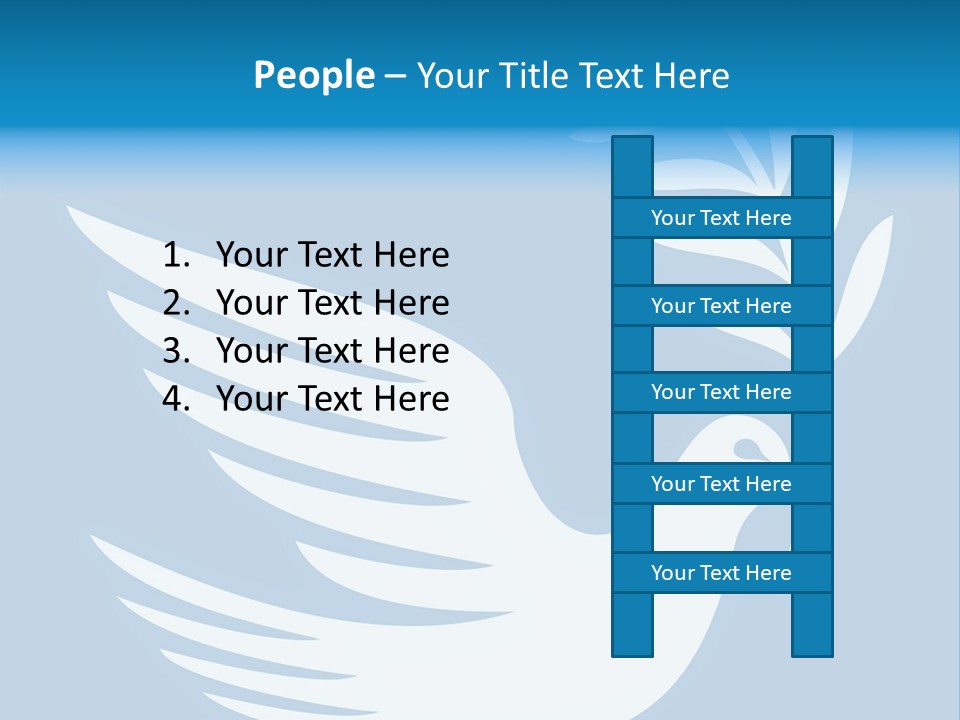 The Dove Of Peace Carries An Olive Branch PowerPoint Template