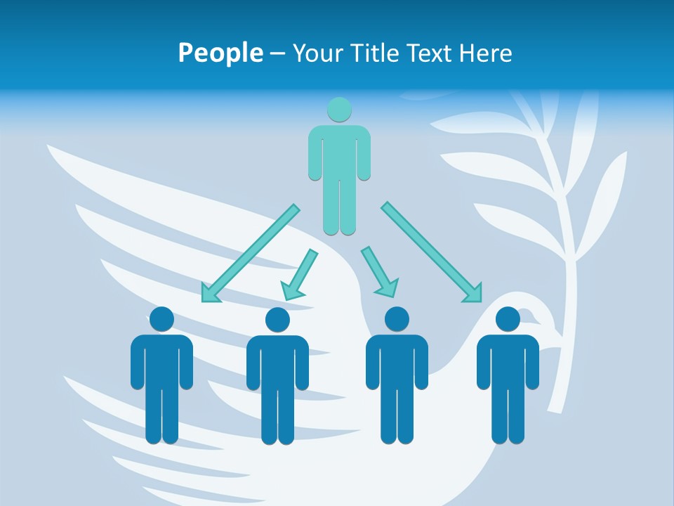 The Dove Of Peace Carries An Olive Branch PowerPoint Template