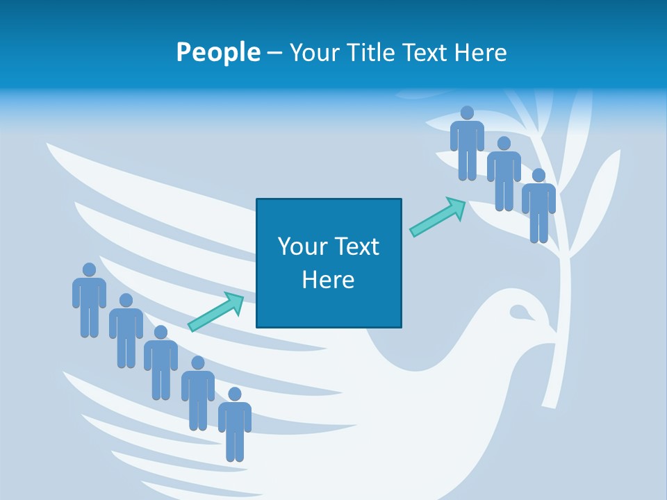 The Dove Of Peace Carries An Olive Branch PowerPoint Template