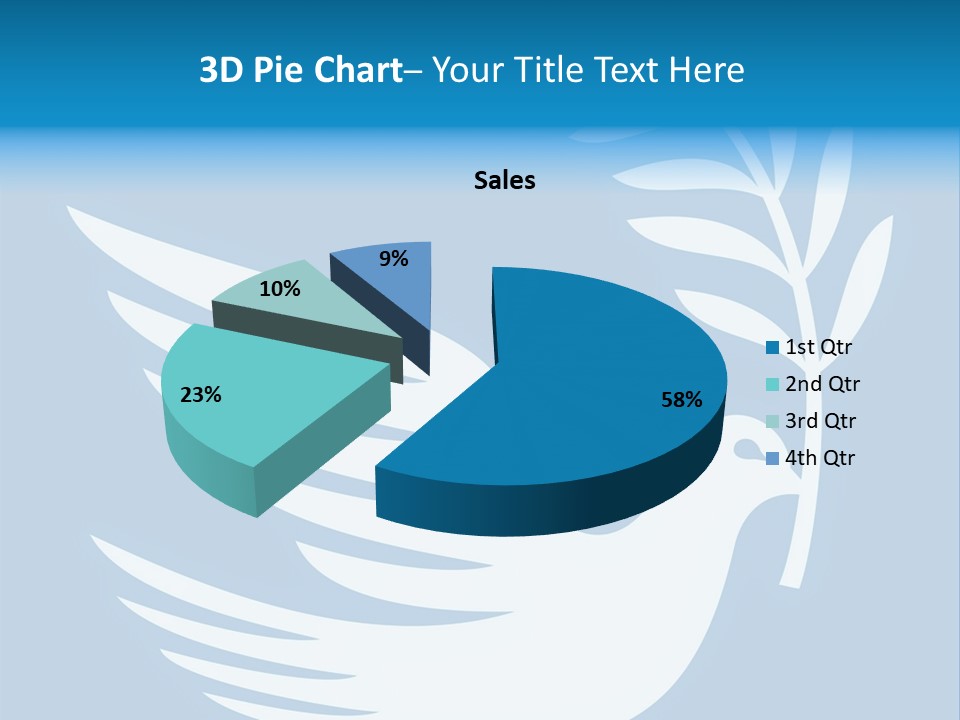 The Dove Of Peace Carries An Olive Branch PowerPoint Template
