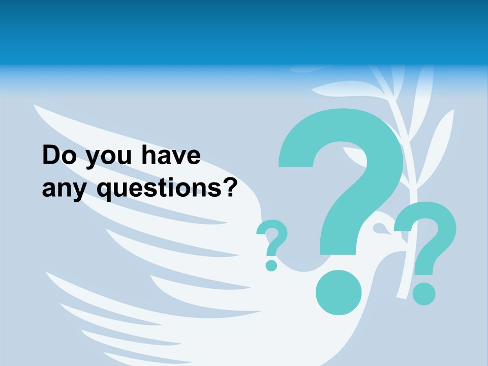 The Dove Of Peace Carries An Olive Branch PowerPoint Template