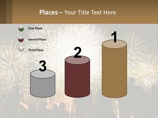 People Look At Fireworks PowerPoint Template