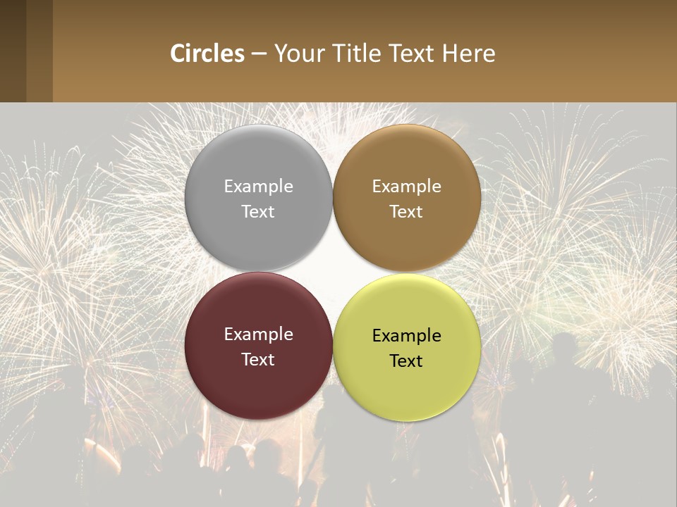People Look At Fireworks PowerPoint Template