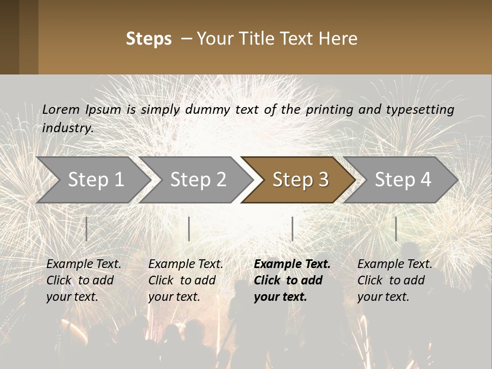 People Look At Fireworks PowerPoint Template