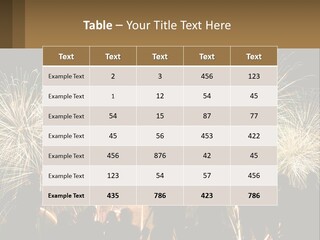 People Look At Fireworks PowerPoint Template