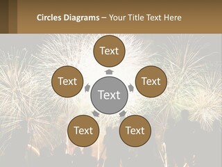 People Look At Fireworks PowerPoint Template