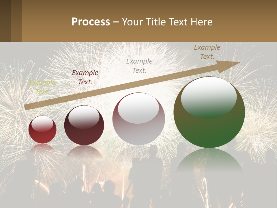 People Look At Fireworks PowerPoint Template
