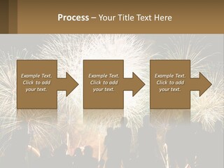 People Look At Fireworks PowerPoint Template