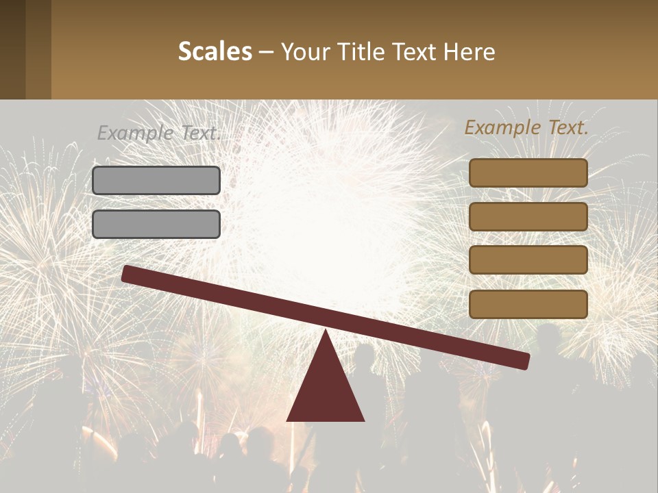 People Look At Fireworks PowerPoint Template