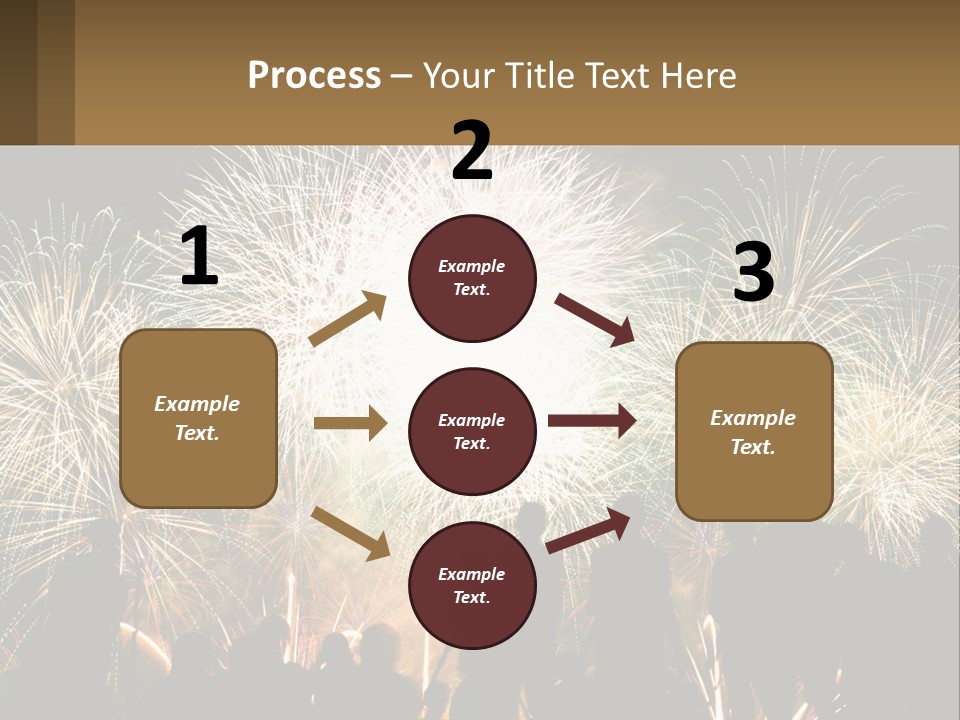 People Look At Fireworks PowerPoint Template