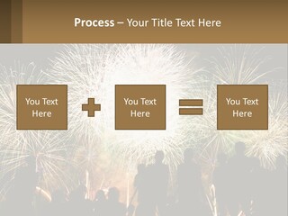 People Look At Fireworks PowerPoint Template