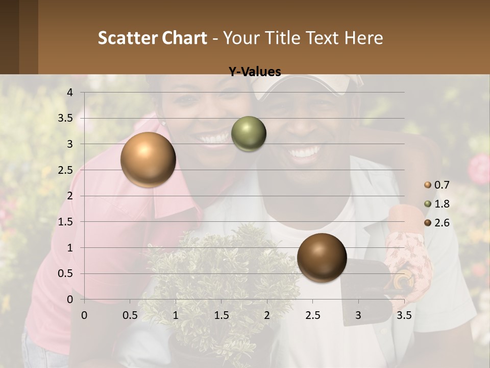 Married Couple In The Garden PowerPoint Template