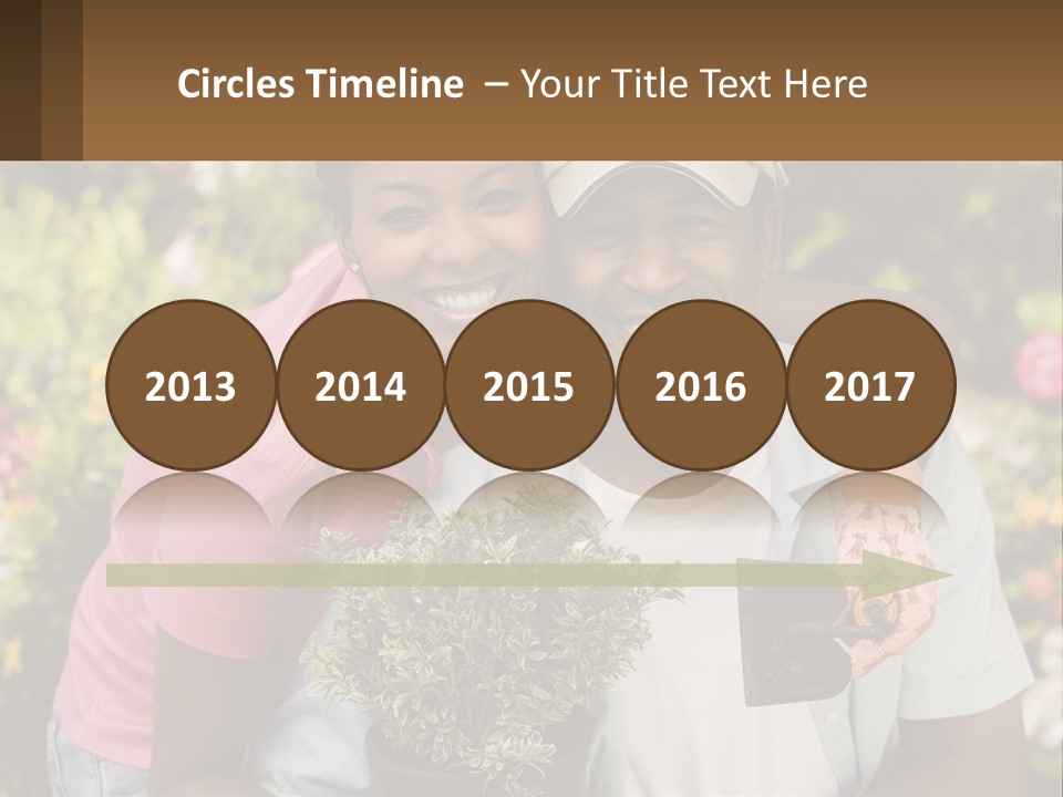 Married Couple In The Garden PowerPoint Template