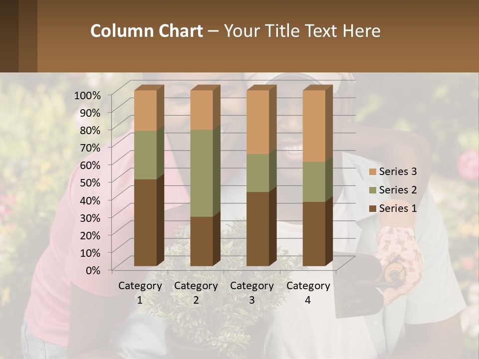 Married Couple In The Garden PowerPoint Template