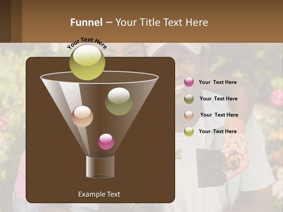 Married Couple In The Garden PowerPoint Template