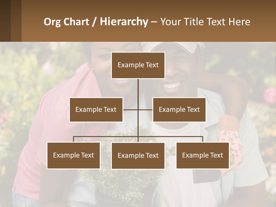 Married Couple In The Garden PowerPoint Template