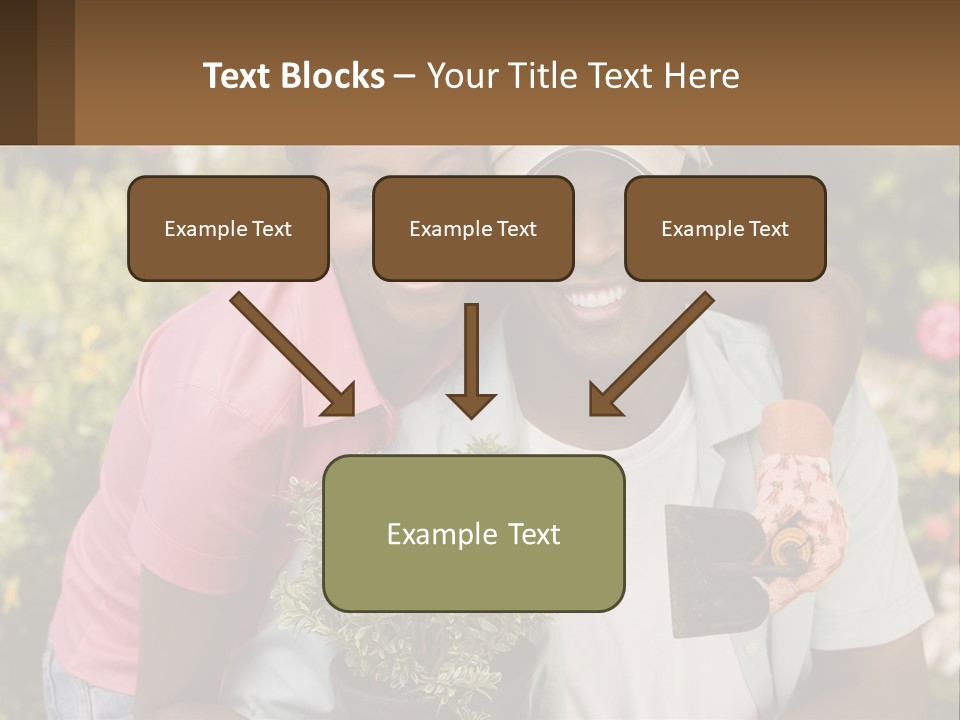 Married Couple In The Garden PowerPoint Template