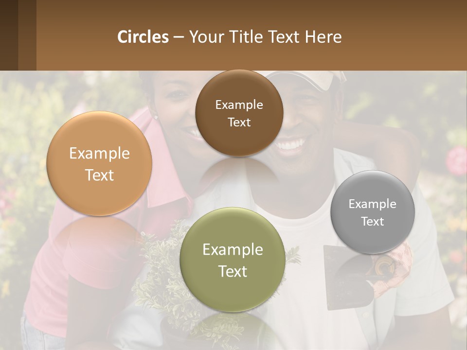 Married Couple In The Garden PowerPoint Template