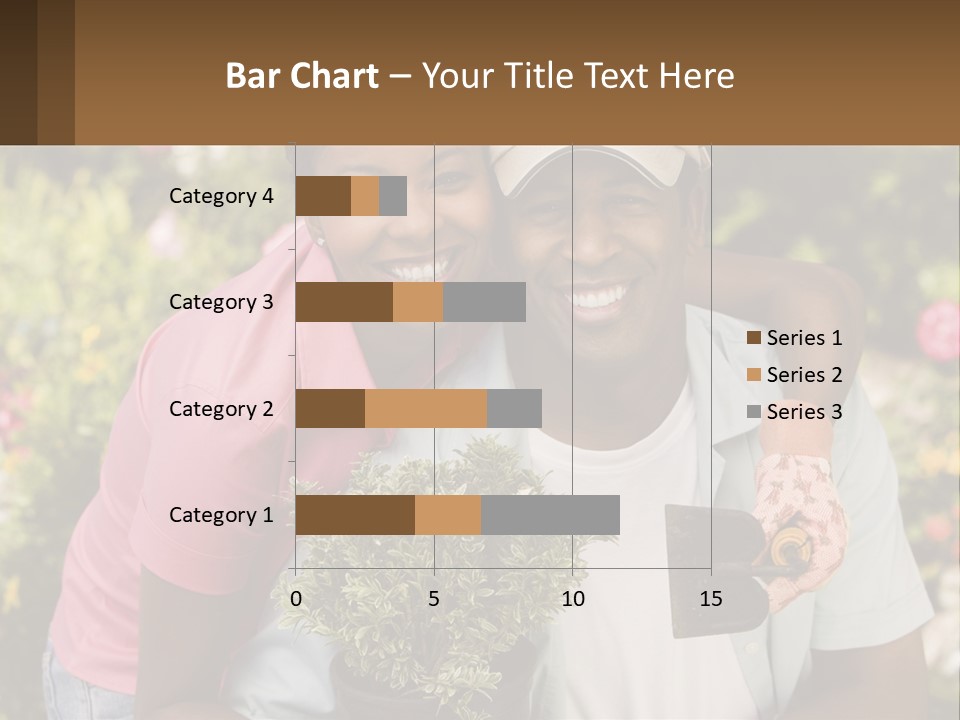 Married Couple In The Garden PowerPoint Template