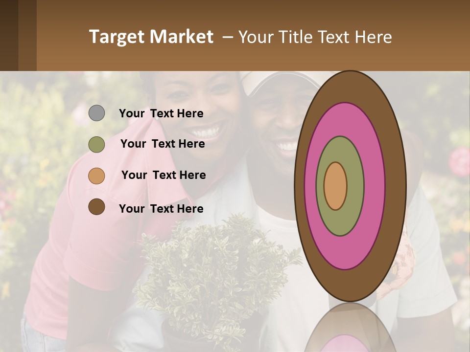 Married Couple In The Garden PowerPoint Template