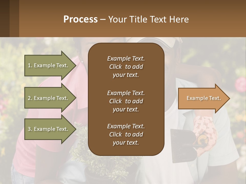 Married Couple In The Garden PowerPoint Template