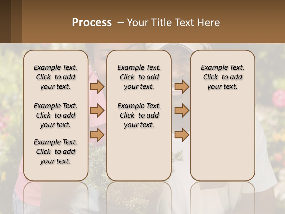 Married Couple In The Garden PowerPoint Template