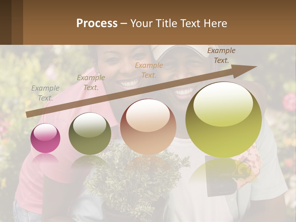 Married Couple In The Garden PowerPoint Template