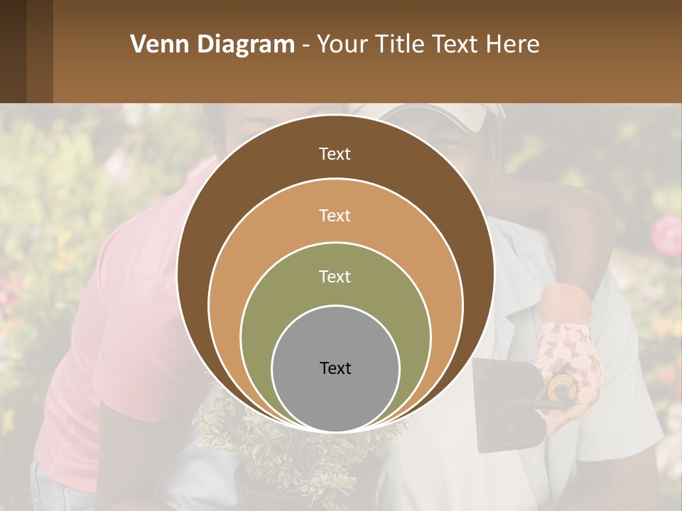 Married Couple In The Garden PowerPoint Template
