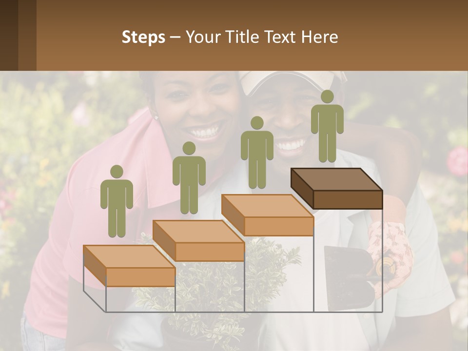 Married Couple In The Garden PowerPoint Template