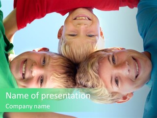 Three Children's Friends PowerPoint Template