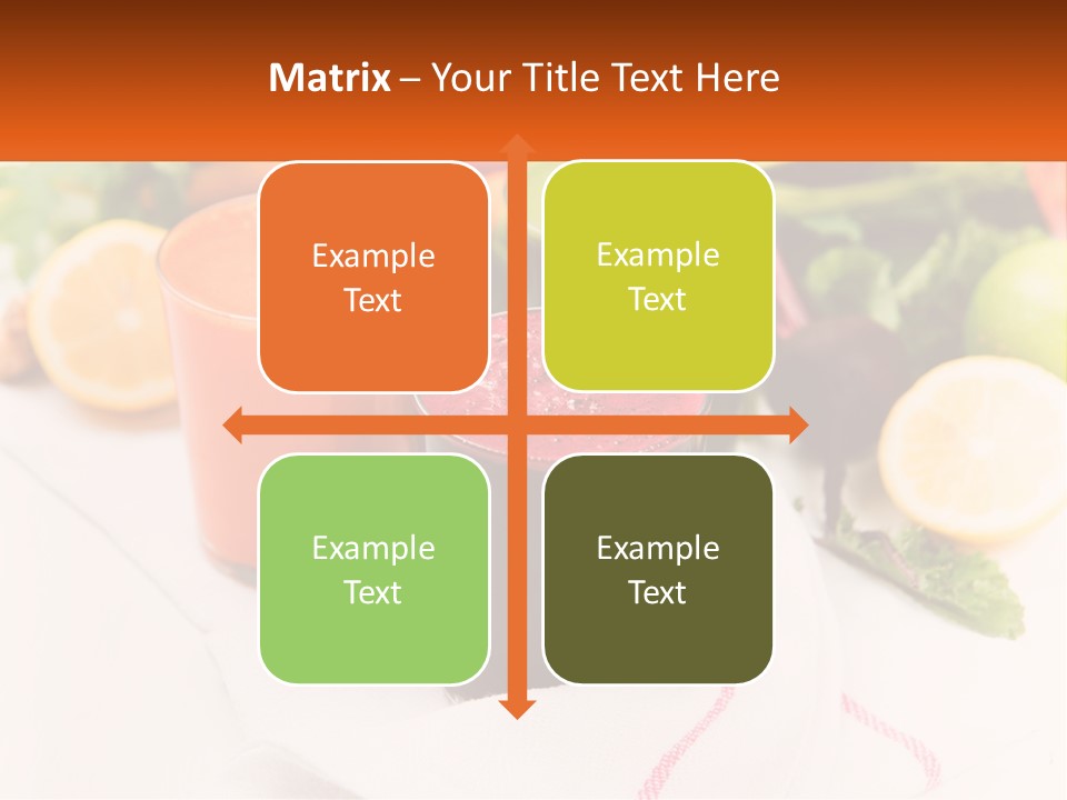 Carrot Juice, Beets With Herbs PowerPoint Template
