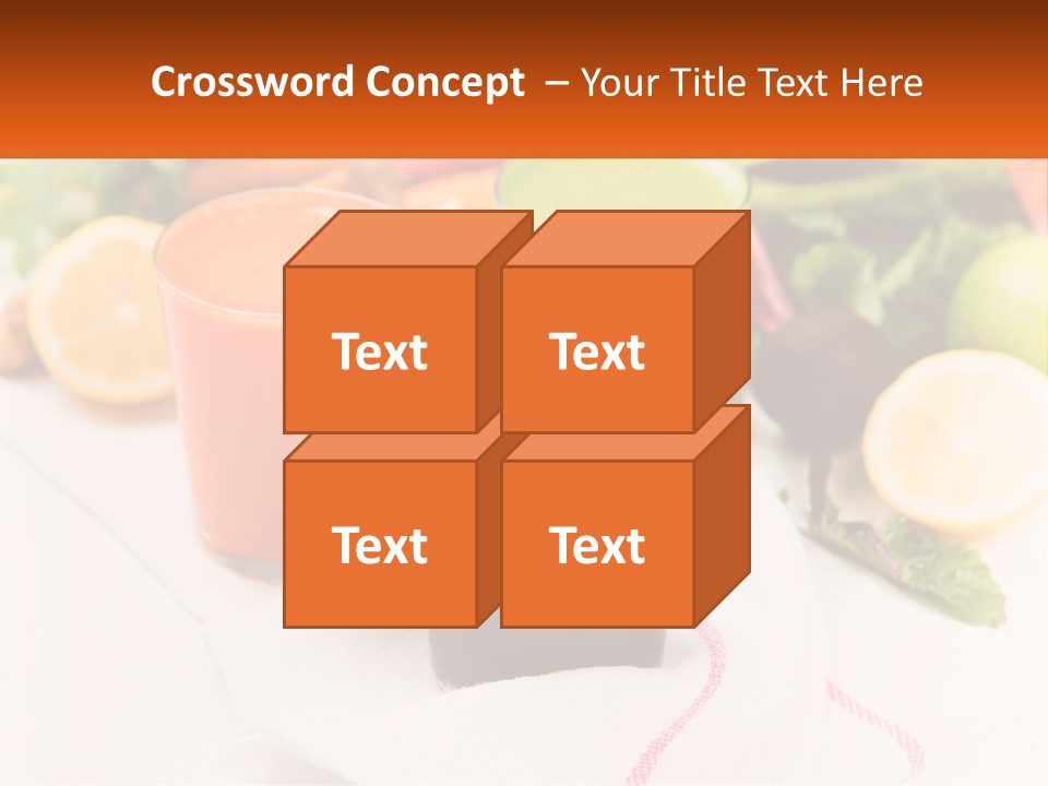 Carrot Juice, Beets With Herbs PowerPoint Template