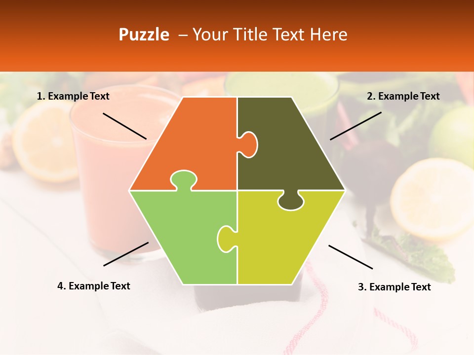 Carrot Juice, Beets With Herbs PowerPoint Template