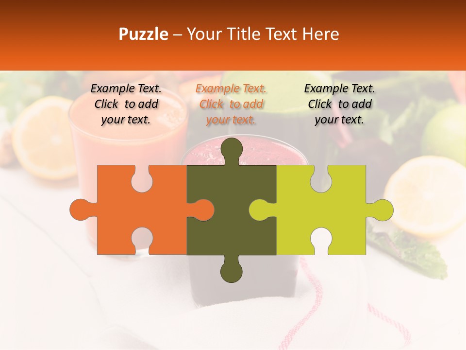 Carrot Juice, Beets With Herbs PowerPoint Template