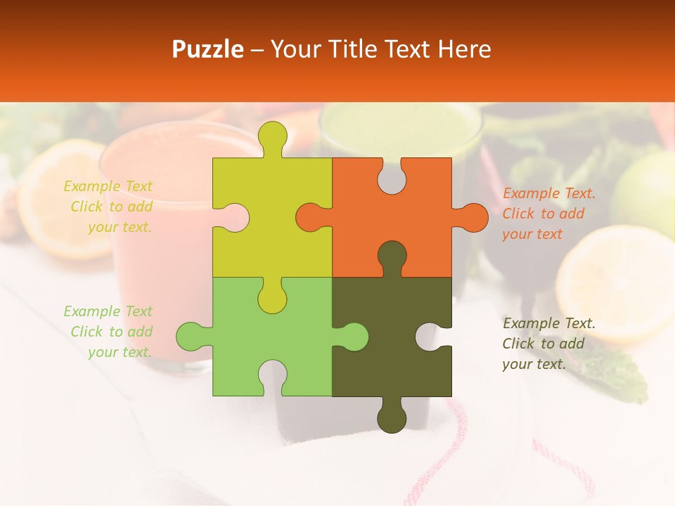 Carrot Juice, Beets With Herbs PowerPoint Template