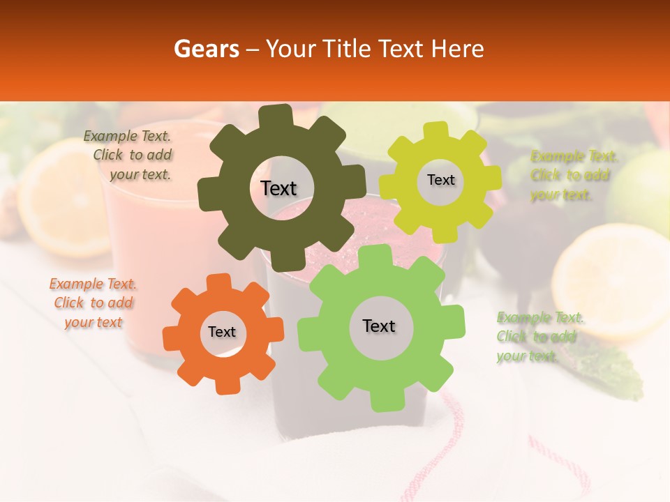 Carrot Juice, Beets With Herbs PowerPoint Template