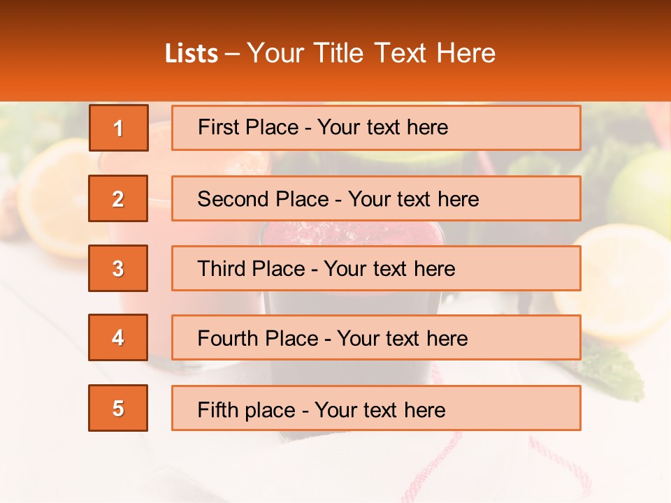 Carrot Juice, Beets With Herbs PowerPoint Template
