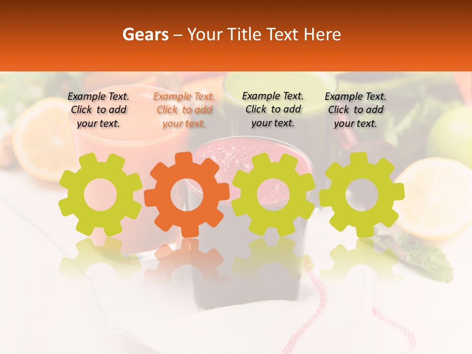 Carrot Juice, Beets With Herbs PowerPoint Template