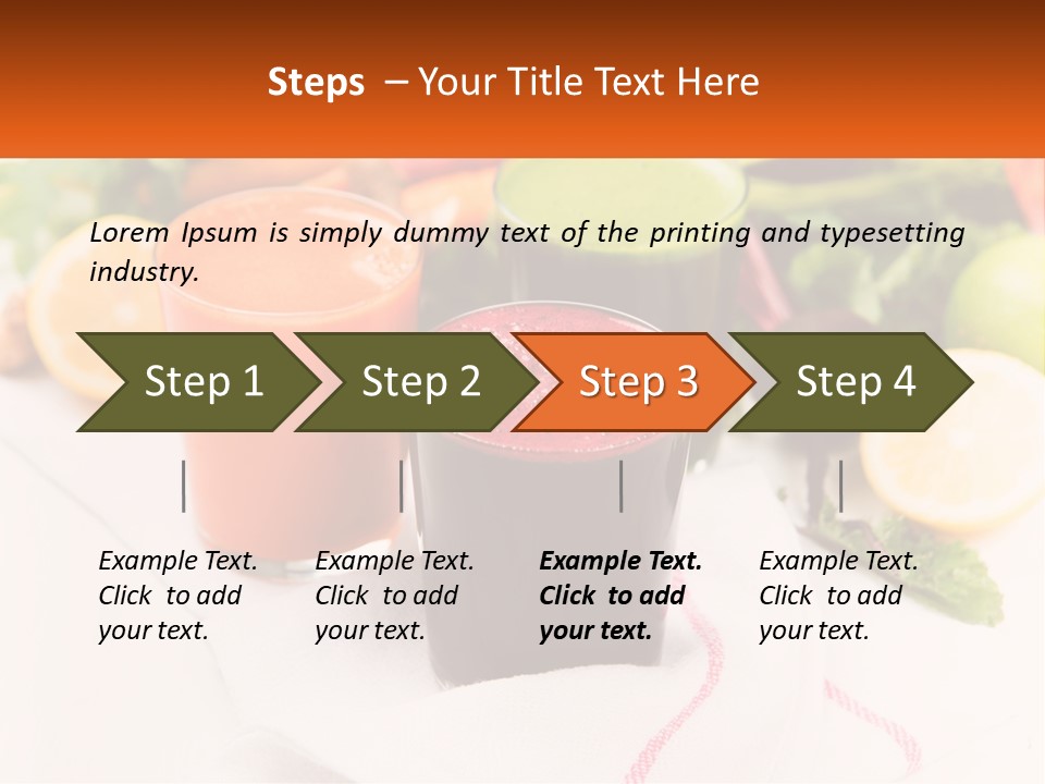 Carrot Juice, Beets With Herbs PowerPoint Template