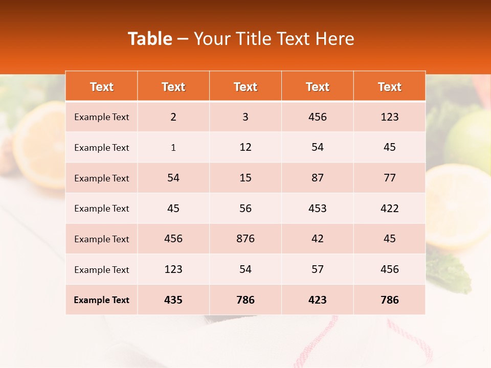 Carrot Juice, Beets With Herbs PowerPoint Template