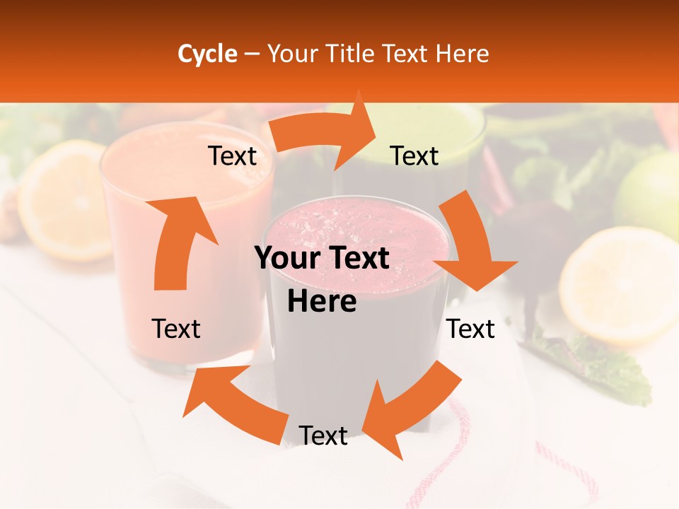 Carrot Juice, Beets With Herbs PowerPoint Template