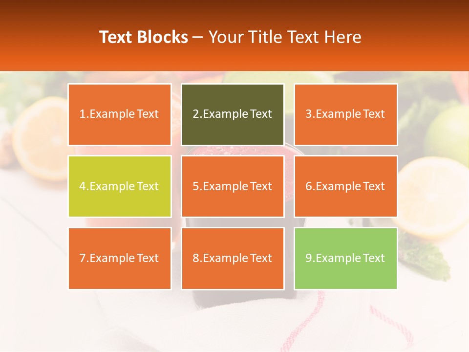 Carrot Juice, Beets With Herbs PowerPoint Template