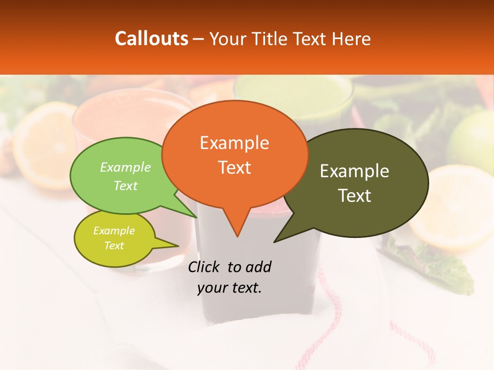 Carrot Juice, Beets With Herbs PowerPoint Template