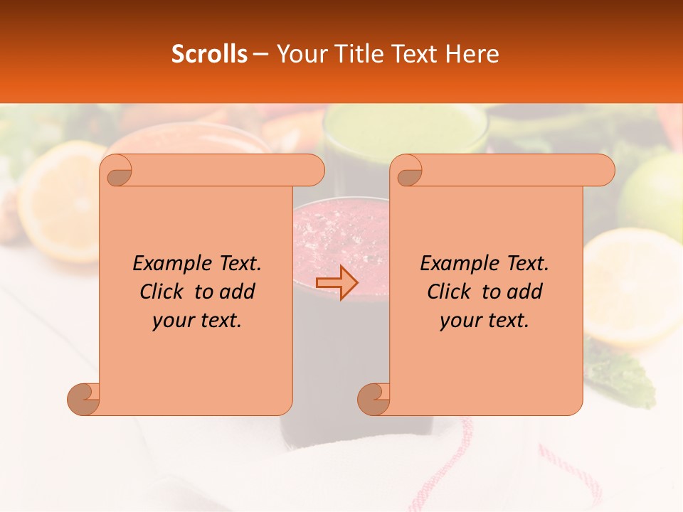 Carrot Juice, Beets With Herbs PowerPoint Template