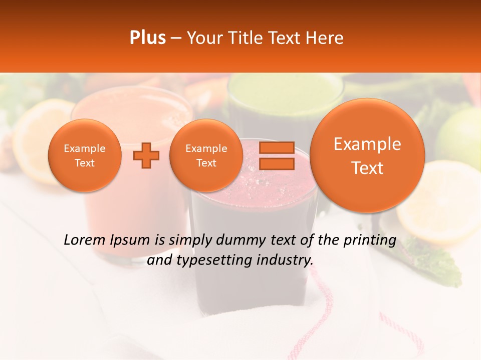 Carrot Juice, Beets With Herbs PowerPoint Template