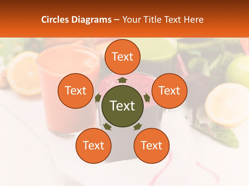 Carrot Juice, Beets With Herbs PowerPoint Template